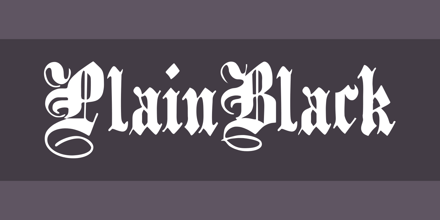 Beispiel einer PlainBlack Normal-Schriftart